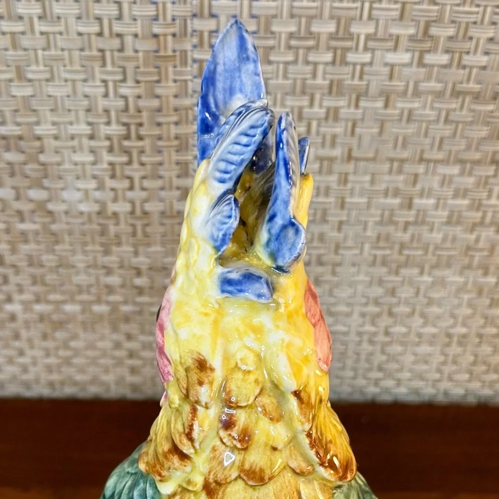 🌟3xHP🌟VTG 1950s Stangl Art Pottery Large Cockatoo Majolica Style Figurine USA - Picture 9 of 17